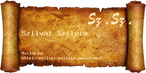 Szilvai Szilvia névjegykártya